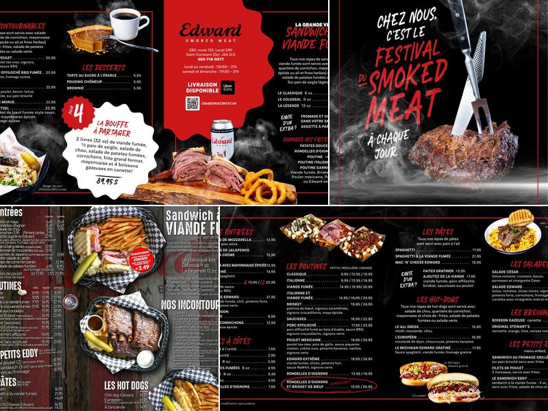 Edward Smoked Meat Menu