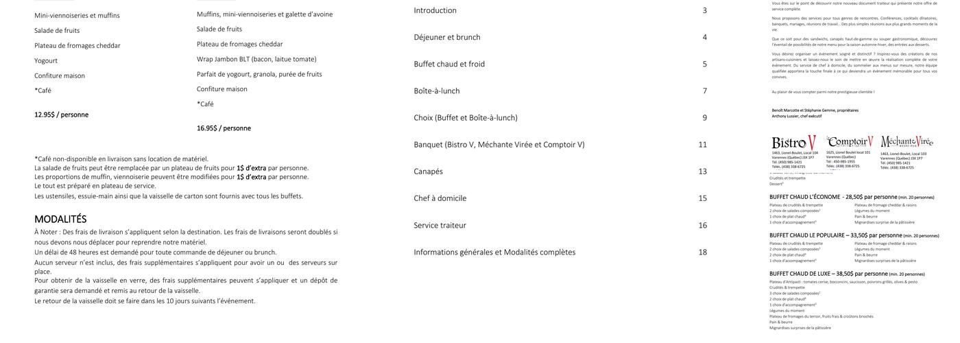 ComptoirV Menu