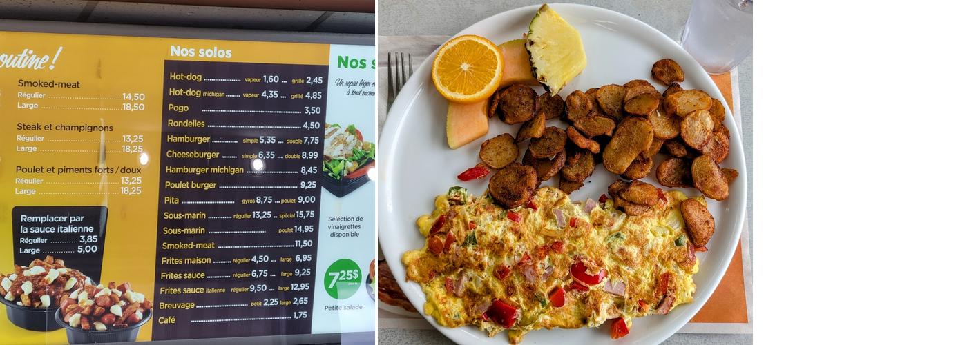 Petit Québec Restaurant Menu