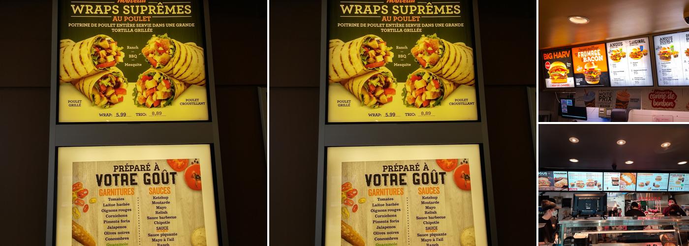 Harvey's Menu