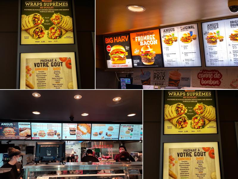 Harvey's Menu