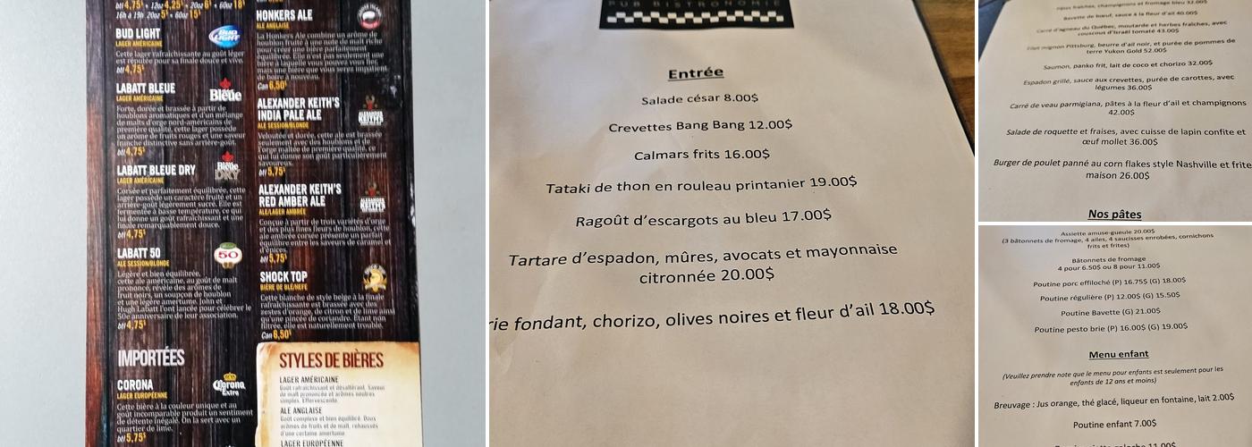 Resto-Bar La Galoche Menu