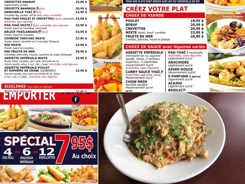 Restaurant Saveur Thaï Menu