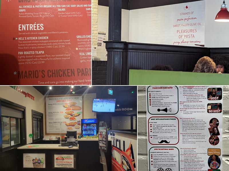 East Side Mario's Menu