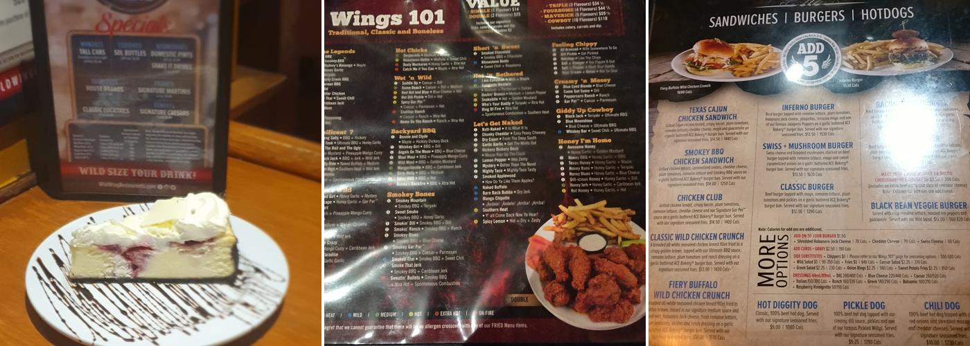 Wild Wing Menu
