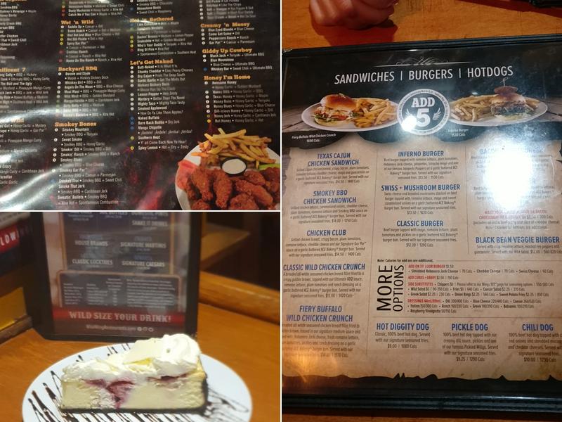 Wild Wing Menu
