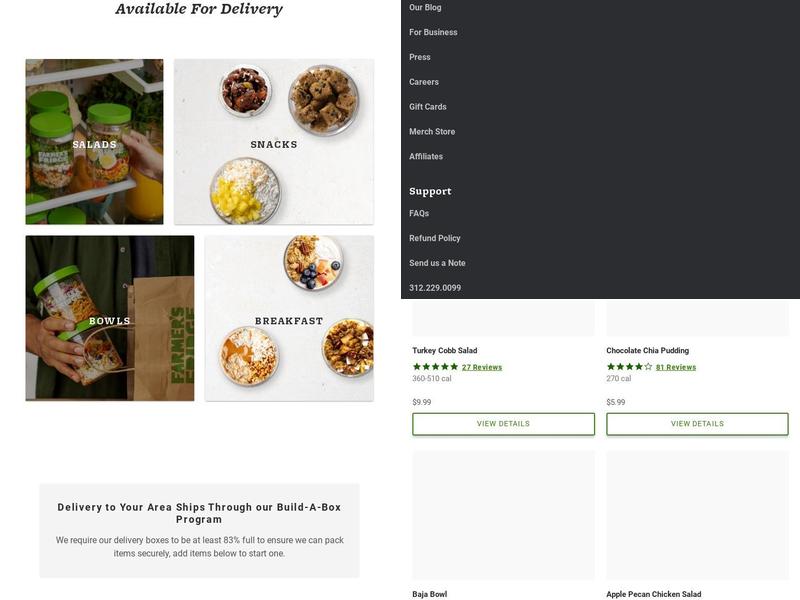 Farmer's Fridge Menu