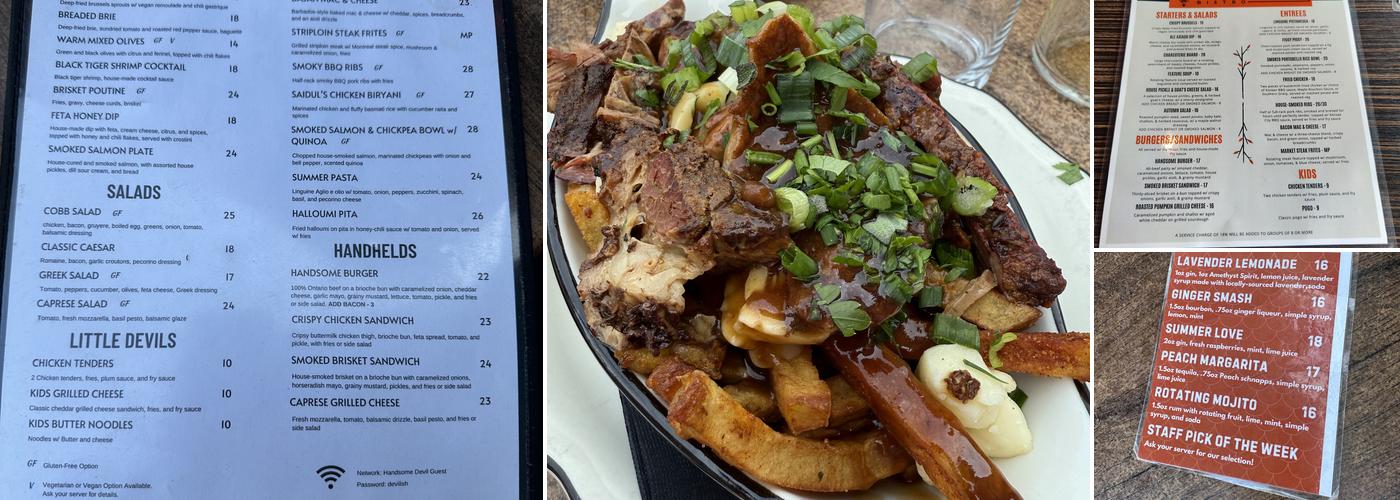 Handsome Devil Bistro Menu