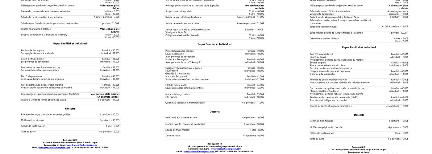 Flashexpress Menu