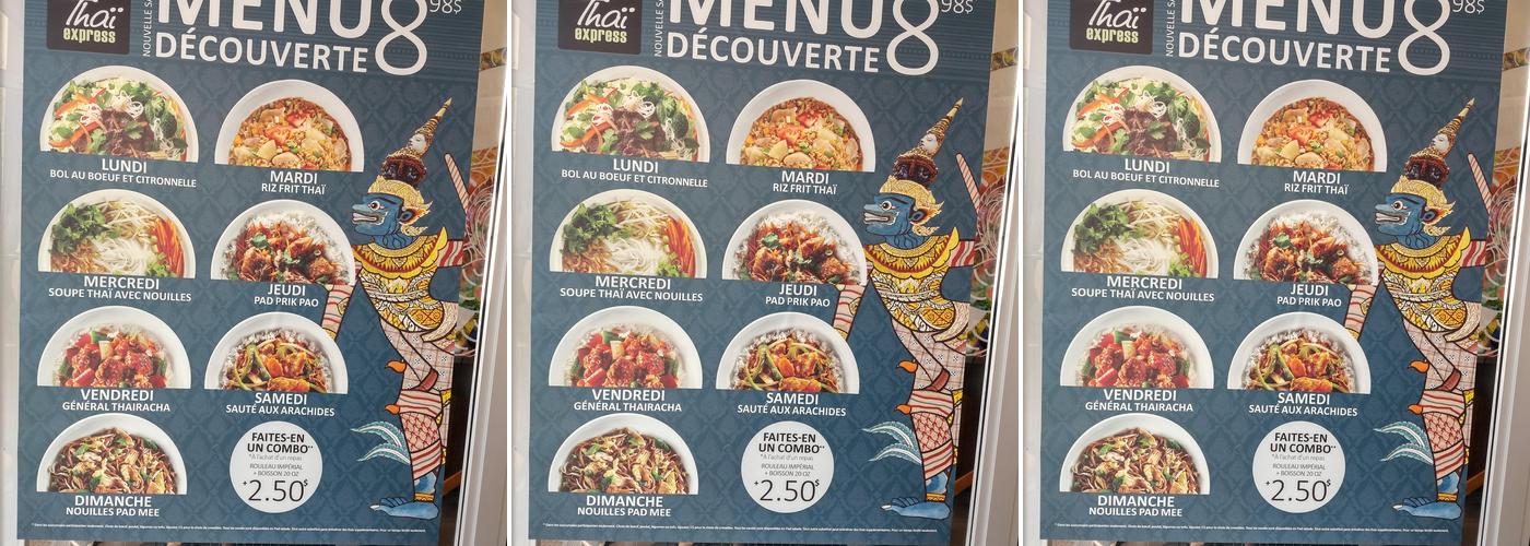 Thai Express Restaurant Saint-Eustache Menu