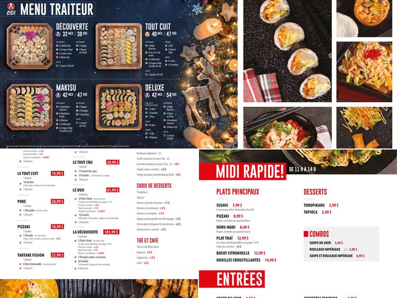 Aki Sushi St-Eustache Menu