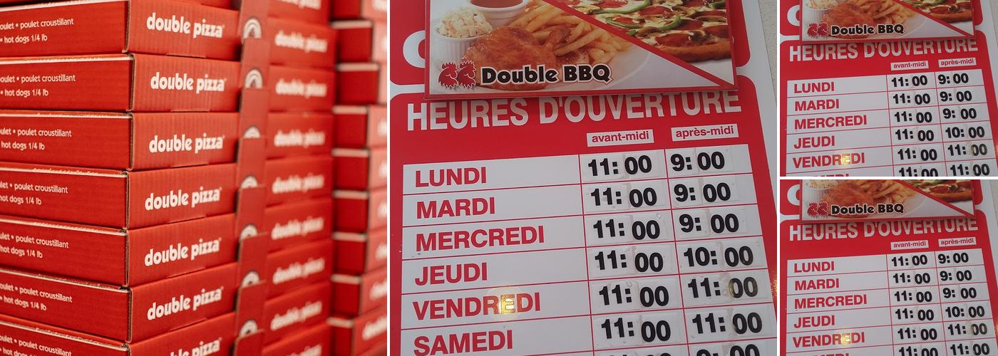 Double Pizza Menu
