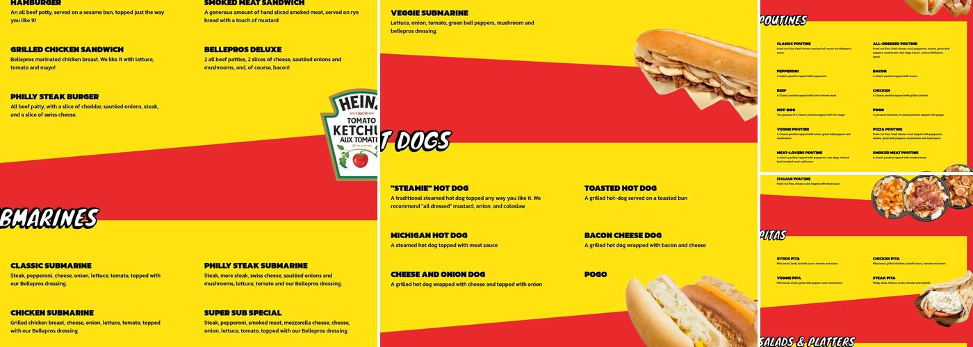 Bellepro's Menu