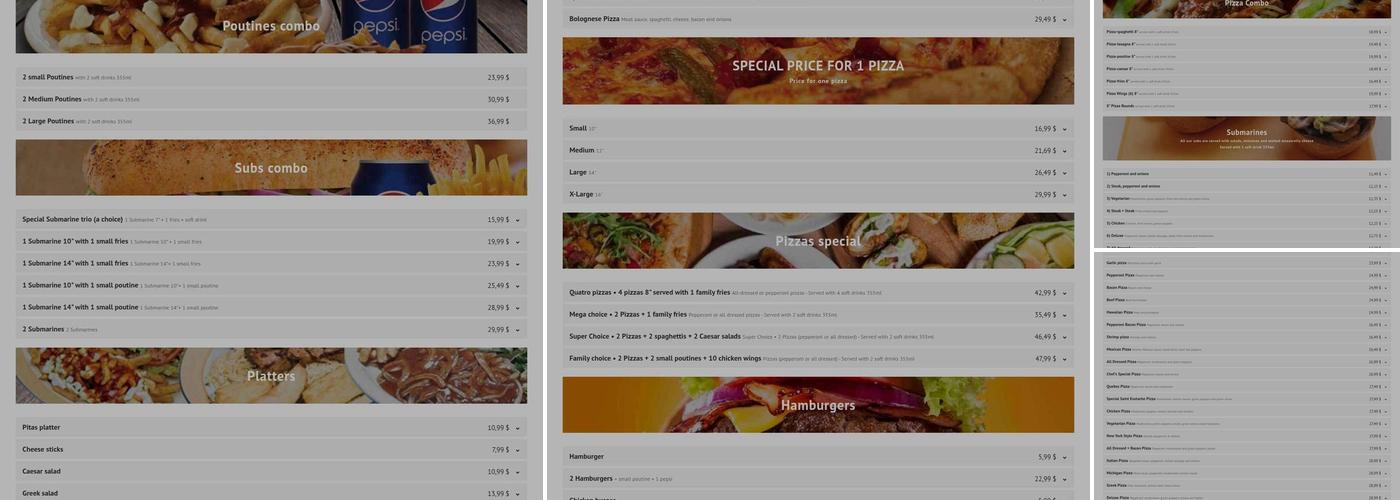 Pizza Eustachoix Menu