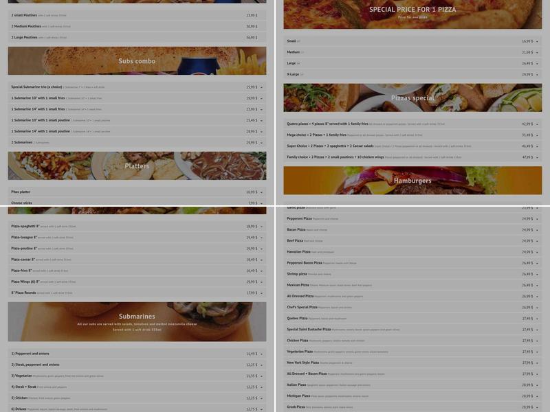 Pizza Eustachoix Menu