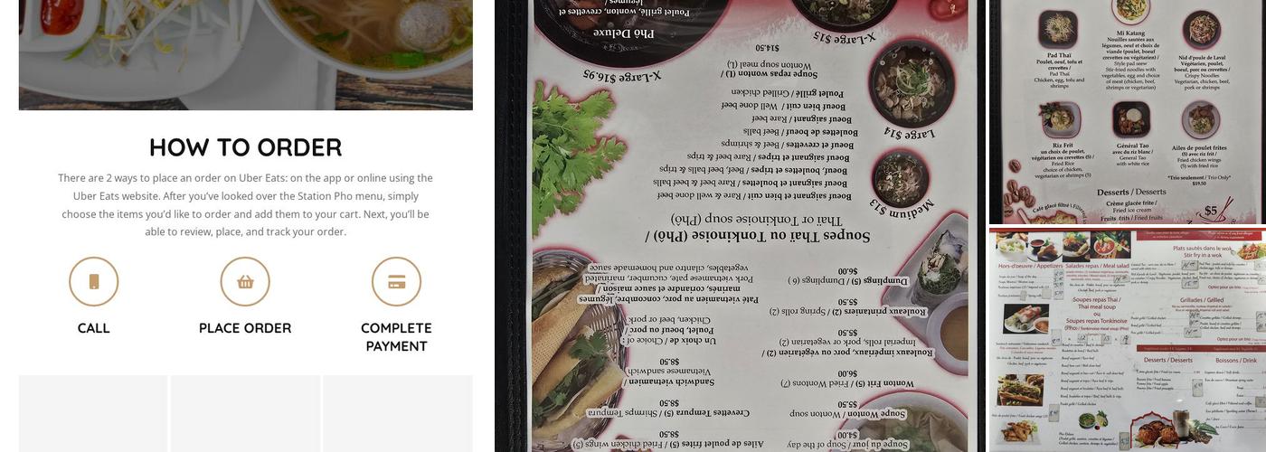 Station Pho Menu