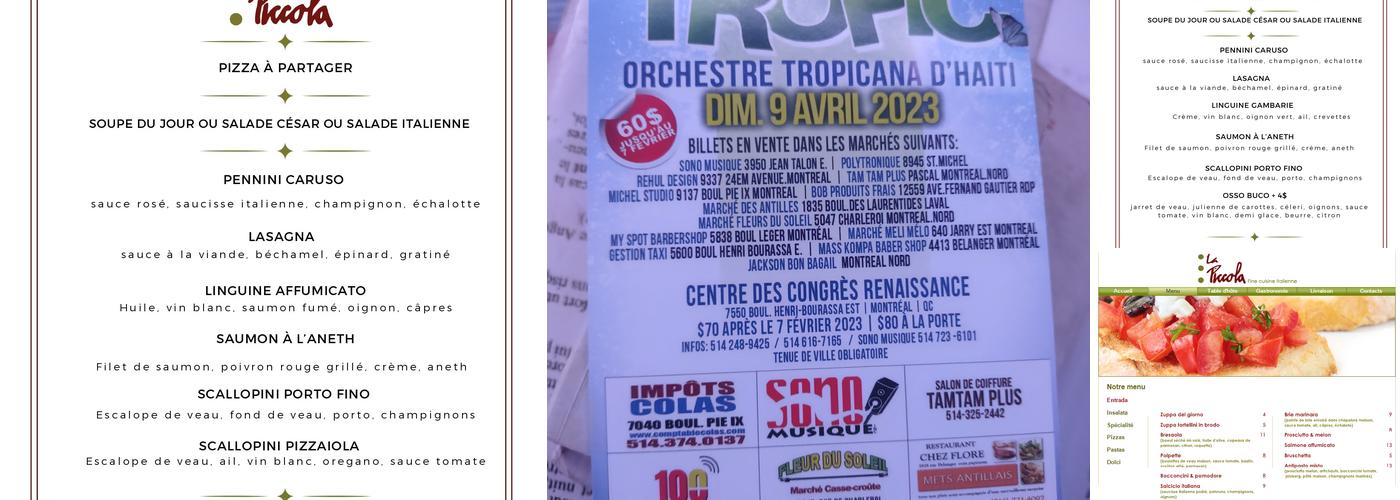 Restaurant La Piccola Menu