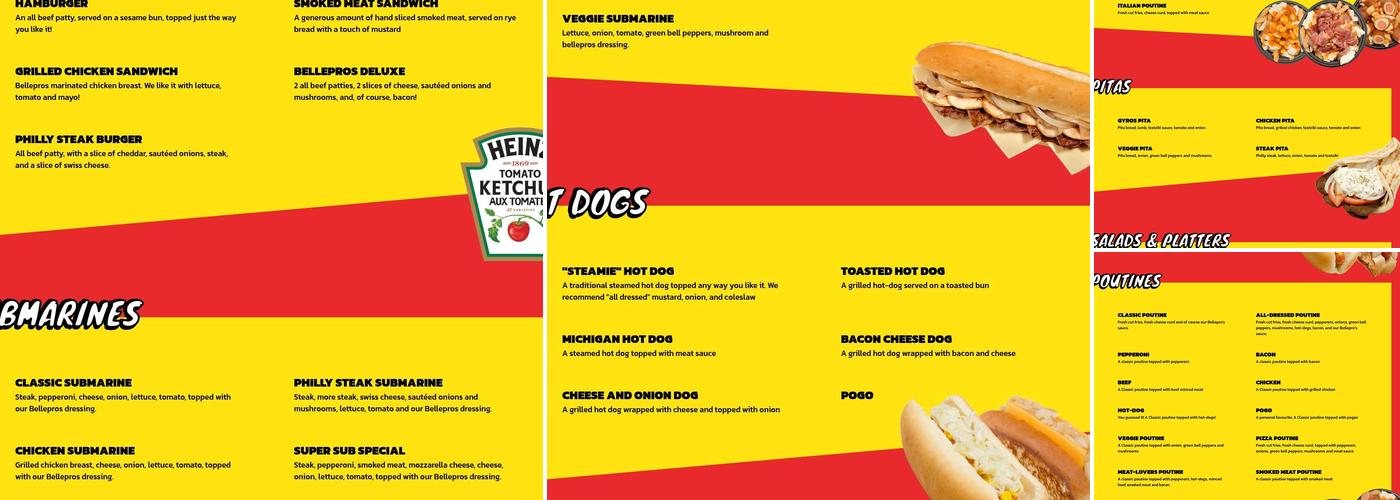 Bellepro's Menu
