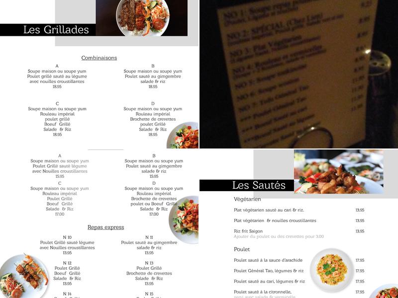Chez Lien Menu
