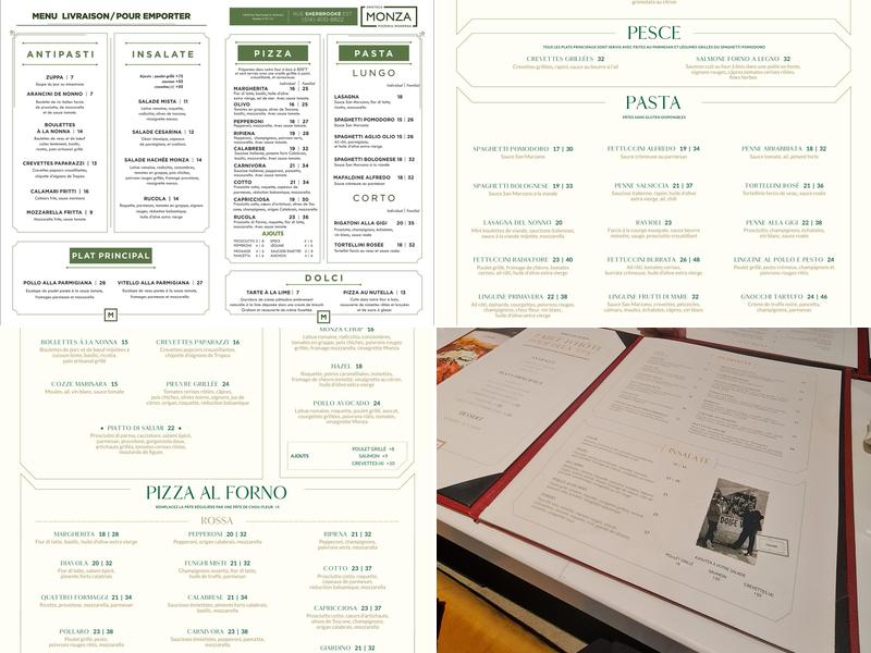 Enoteca Monza Pizzeria Moderna Menu