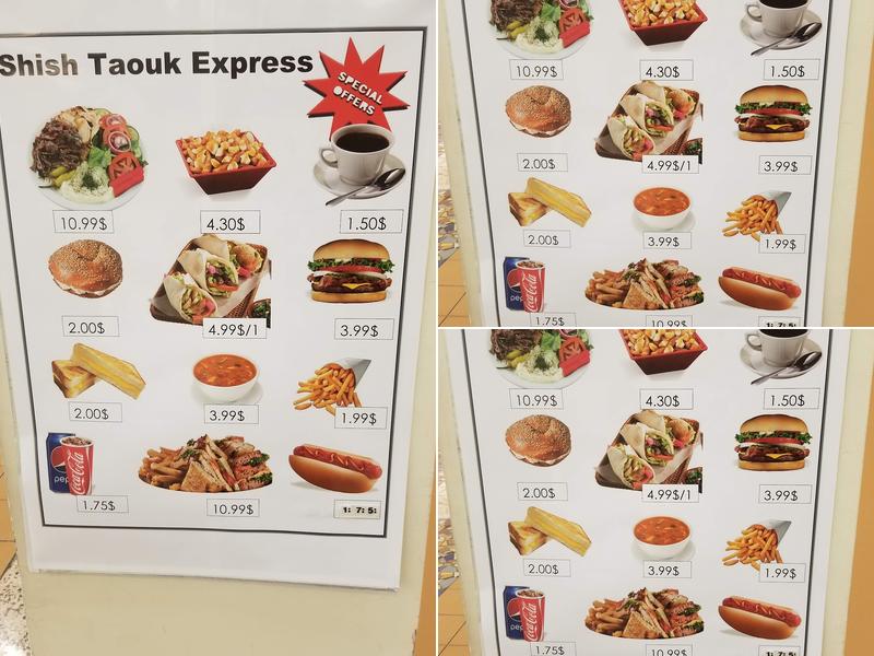 Shish Taouk Menu