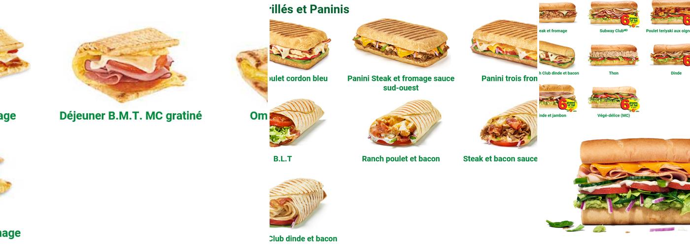Subway Menu