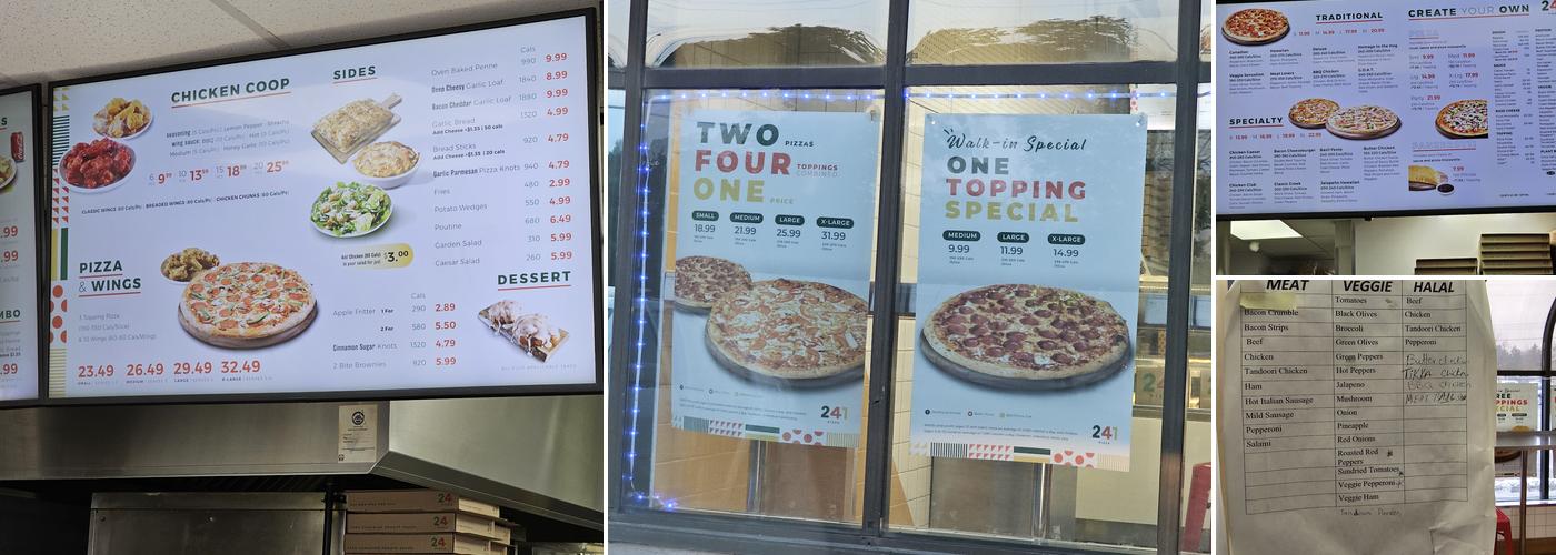241 Pizza Menu