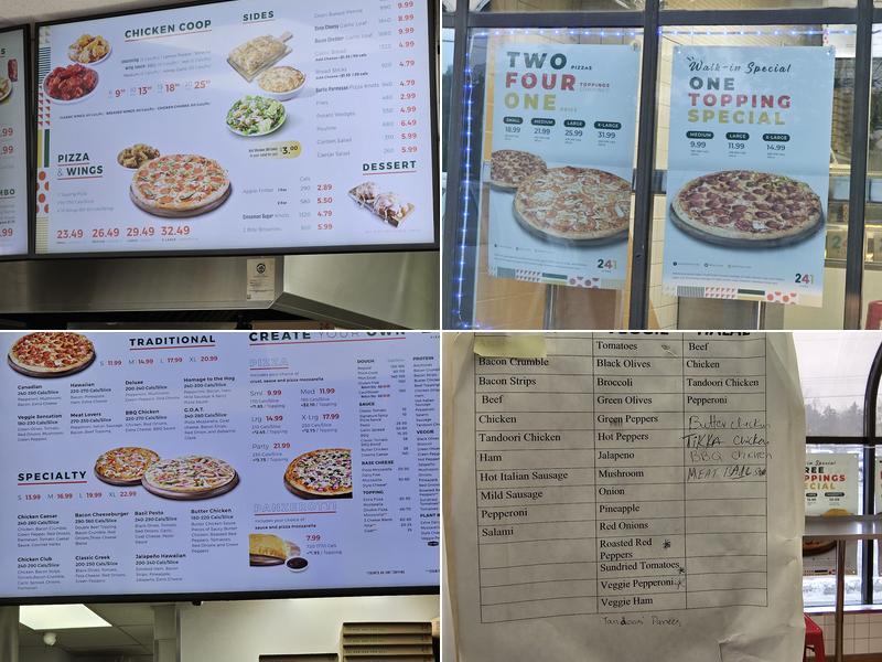 241 Pizza Menu