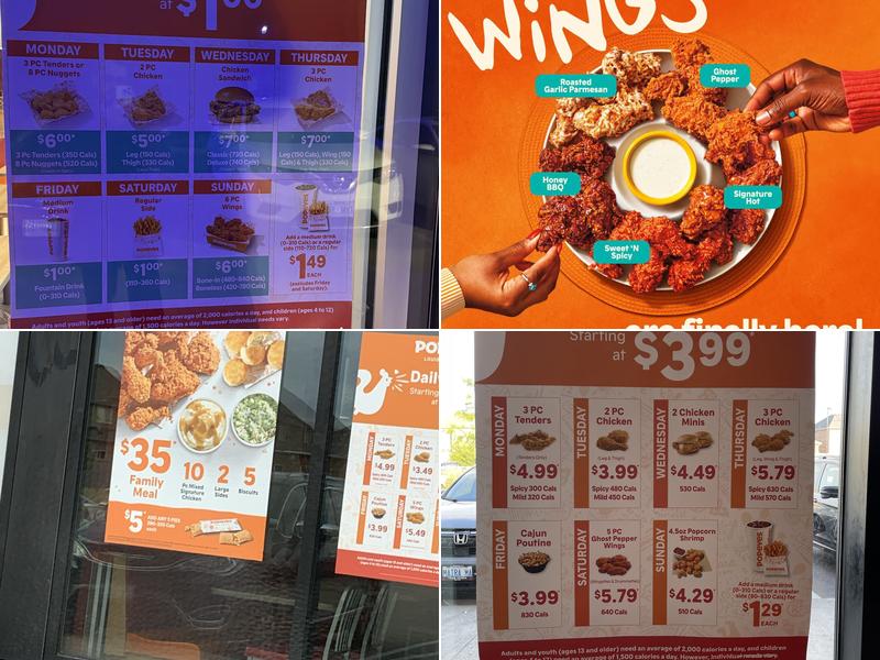 Popeyes Louisiana Kitchen Menu