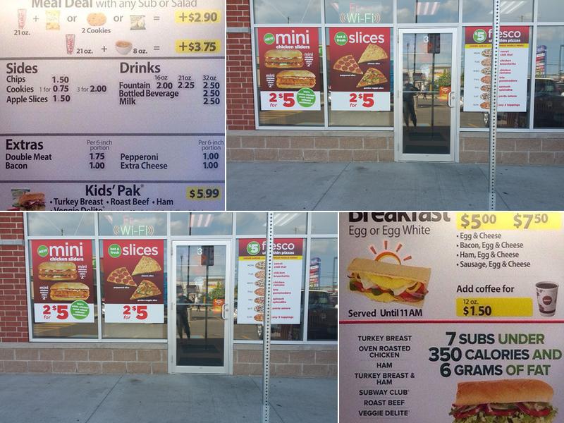 Subway Menu