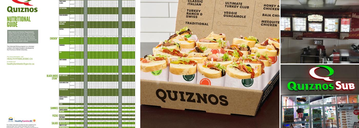 Quiznos Menu