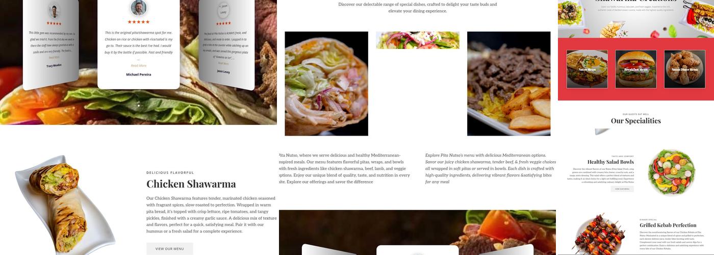 Pita Nutso Menu
