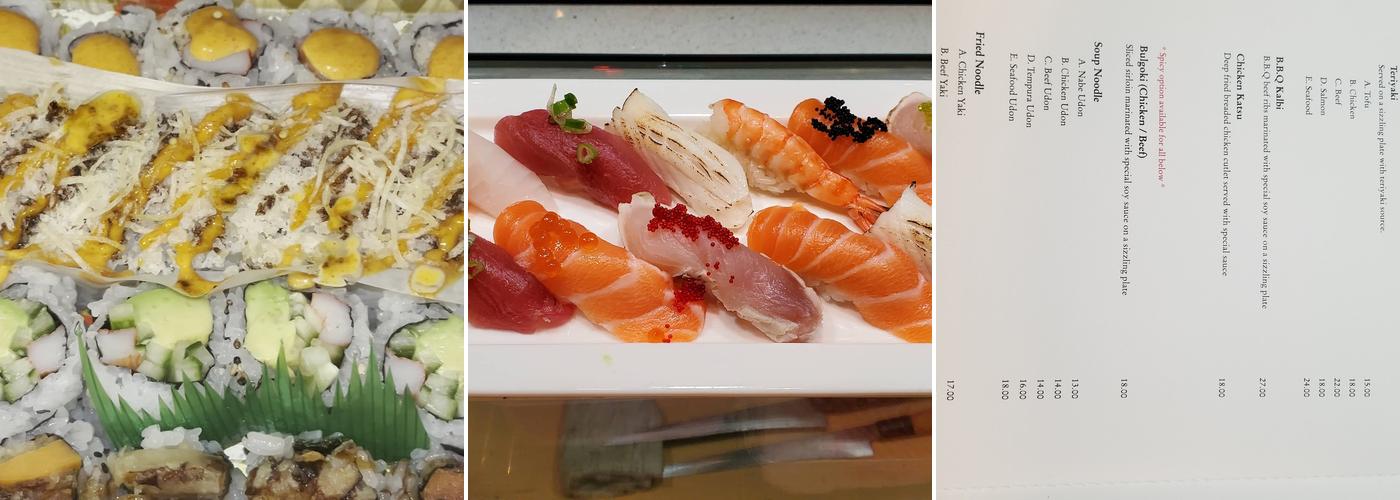 Sushi Ya Menu