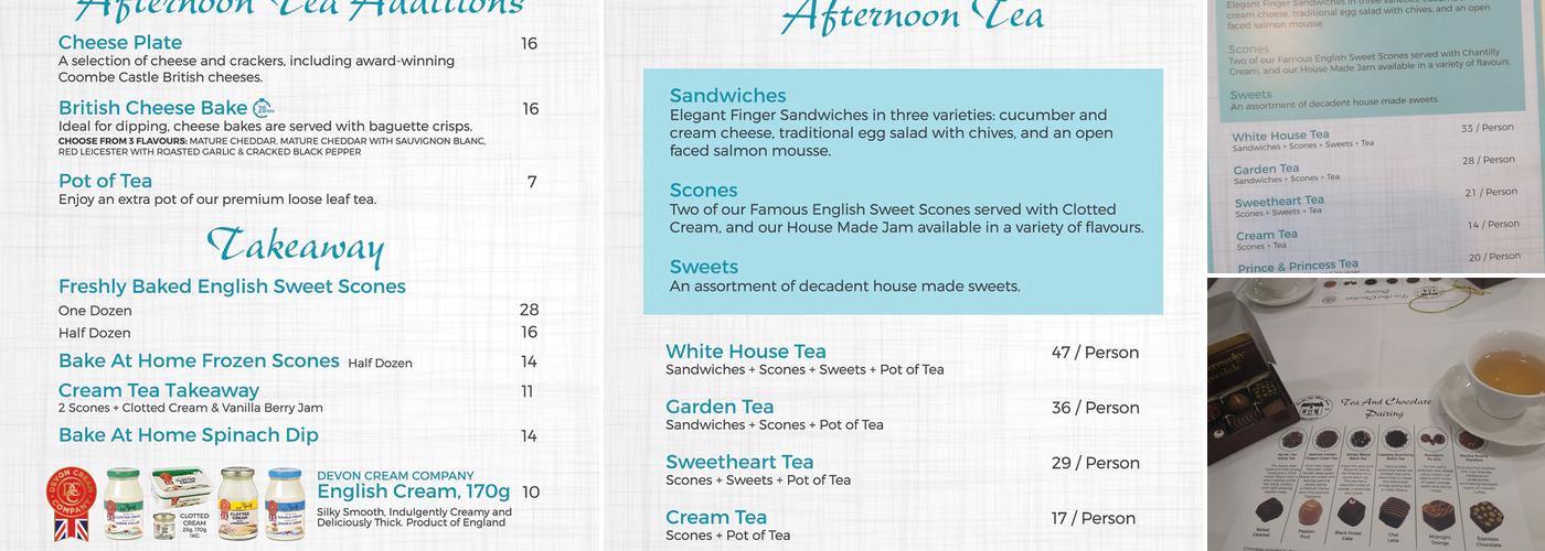 Tea At The White House Menu