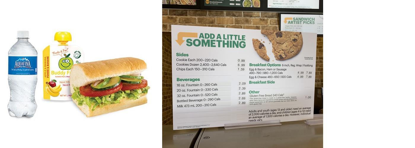 Subway Menu