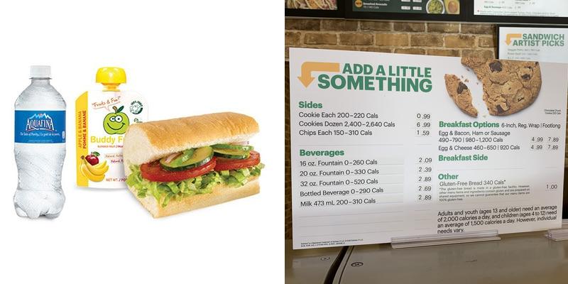 Subway Menu