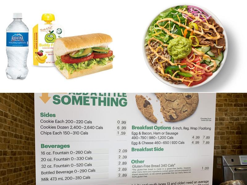 Subway Menu