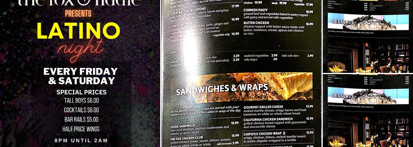 Pub 36 on Hess Menu