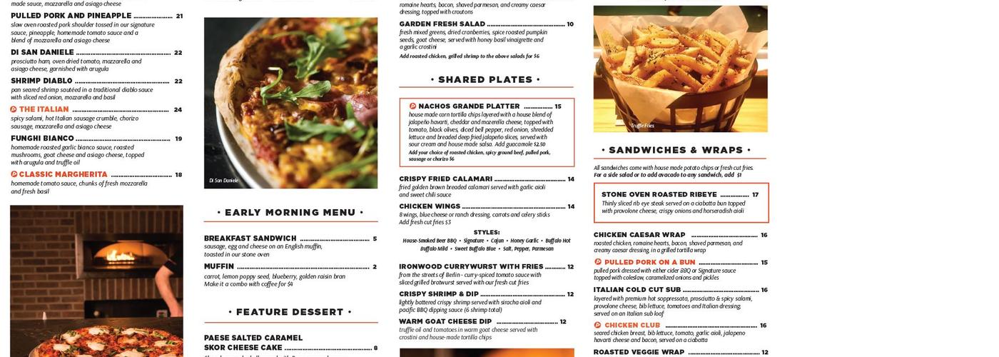 Golfplay Kitchener Menu