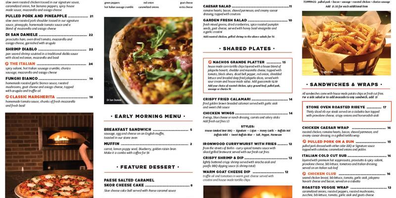 Golfplay Kitchener Menu