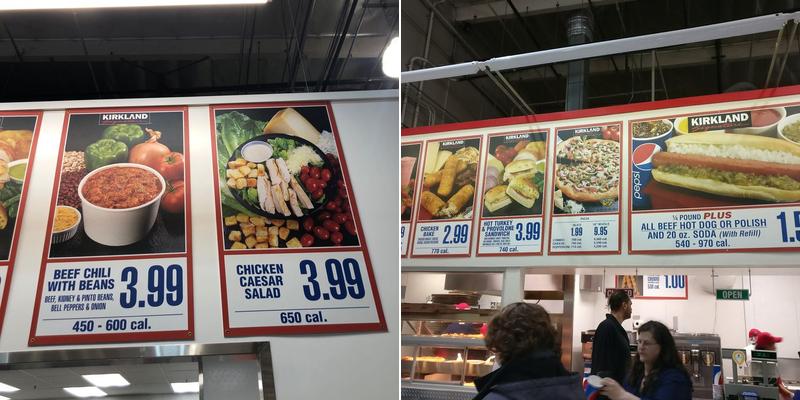 Costco Food Court Menu