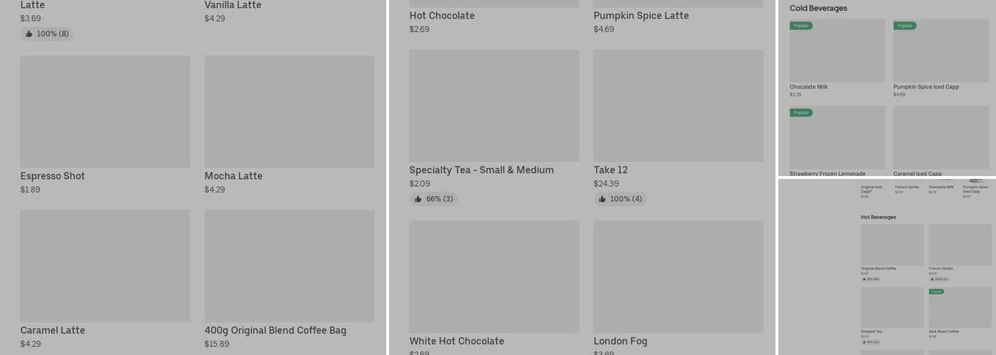 Tim Hortons Menu