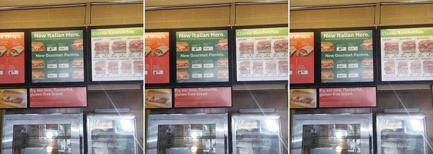 Subway Menu