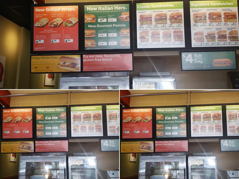 Subway Menu