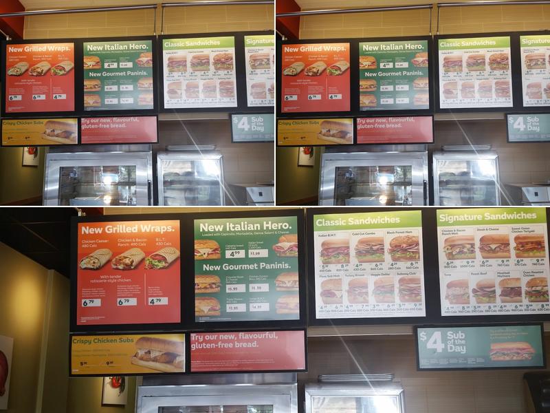 Subway Menu