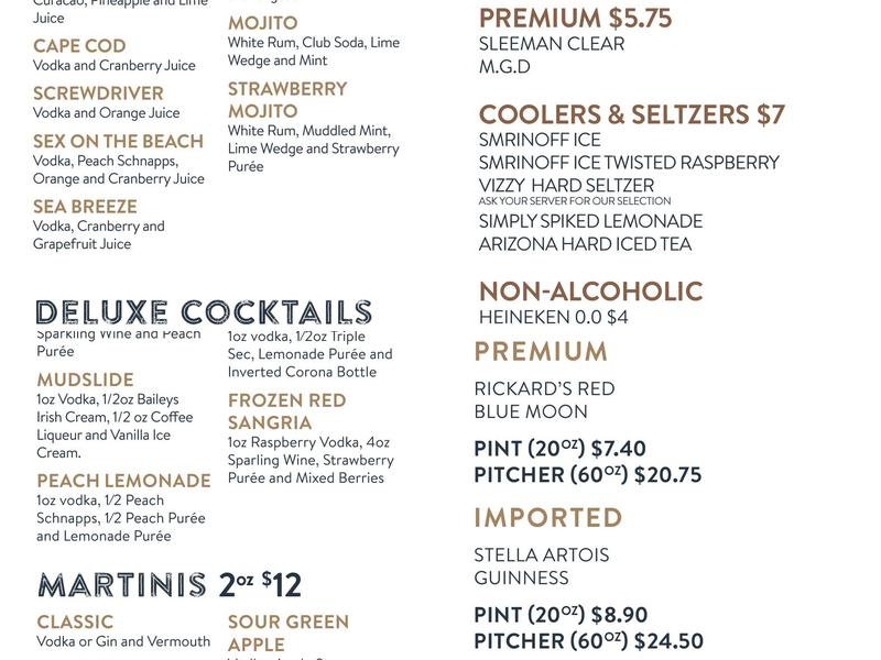 Piper Arms Pub Kitchener Menu