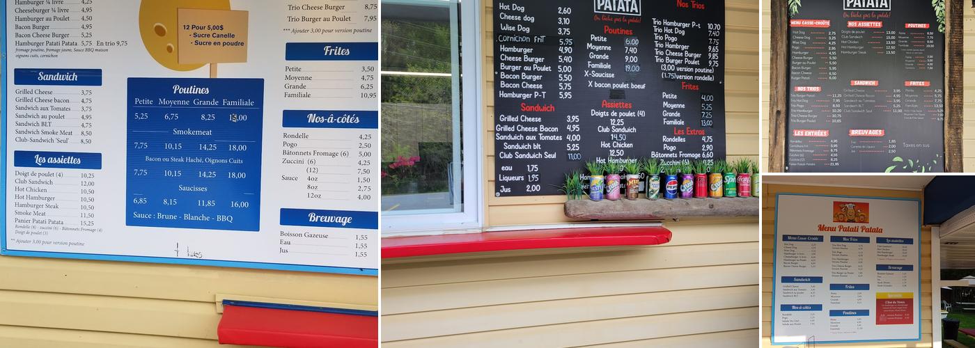 Patati Patata Menu