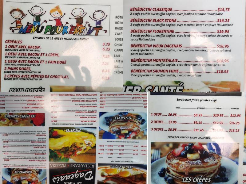 Restaurant Vieux Dagenais Menu