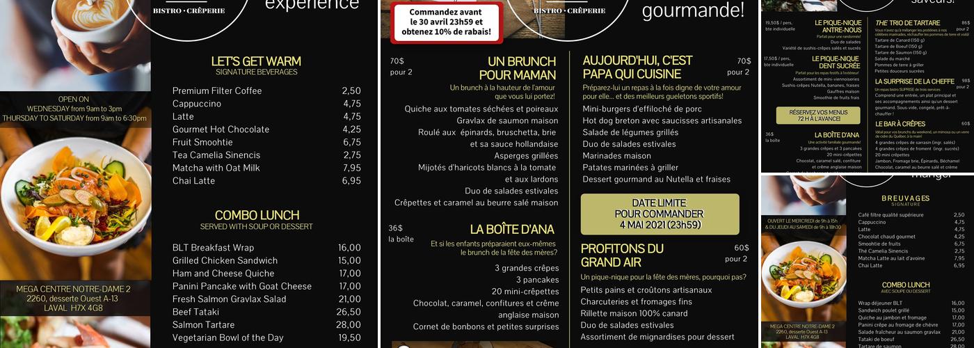 L'Antre-Nous Crêperie Bistro Menu