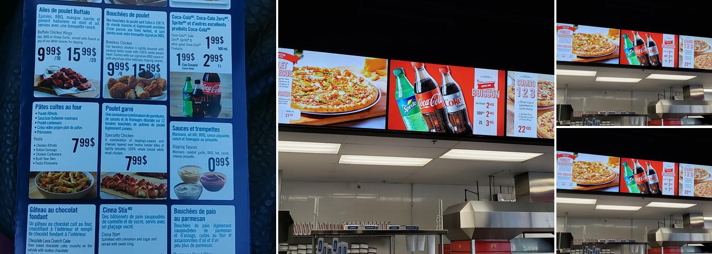 Domino's Pizza Menu